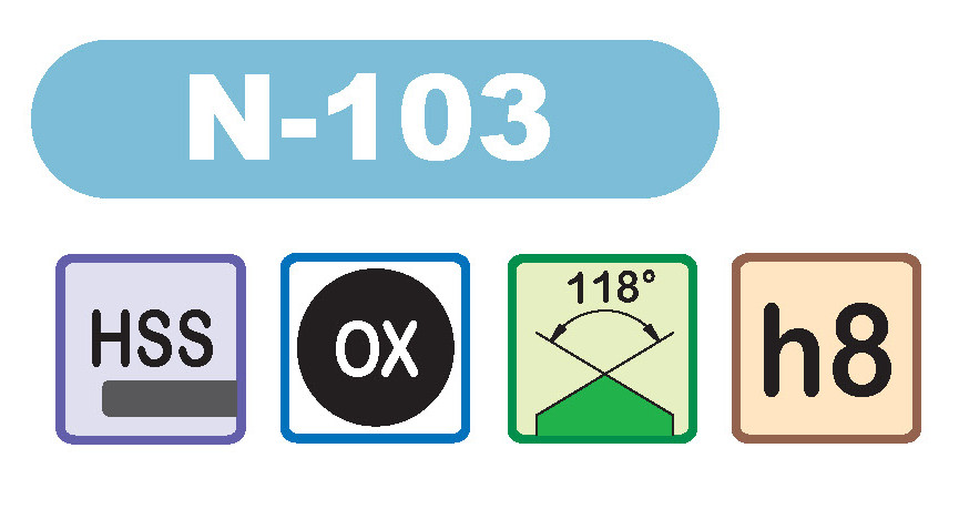 N103 HSS 118 H8 DRILL