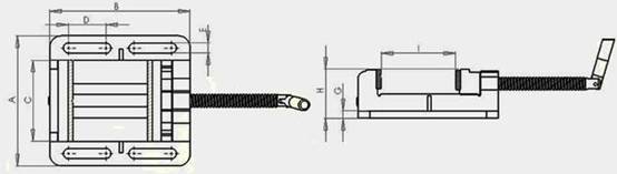 CC-106A SLIDING BAR VISE - Drill press use size