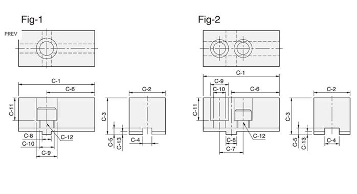 Soft jaw for draw down power chuck DIMENSION